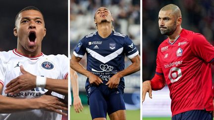 Kylian Mbappé a remporté la Ligue 1 avec le PSG, Sekou Mara et Bordeaux sont relégués, Burak Yilmaz et le LOSC terminent 10e.&nbsp; (Patrick HERTZOG / AFP - JAAK MOINEAU / HANS LUCAS VIA AFP - ROMAIN PERROCHEAU / AFP)