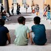 La cour d'un collège à Toulouse (Haute-Garonne), le 2 septembre 2024. (ADRIEN NOWAK / AFP)