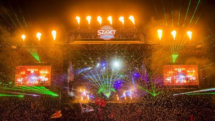 Le show de David Guetta, dimanche soir au Sziget Festival
 (BALAZS MOHAI/EPA/MAXPPP)