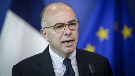 Bernard Cazeneuve, ministre de l'Int&eacute;rieur, le 1er septembre 2014, lors d'une conf&eacute;rence de presse &agrave; Bruxelles (Belgique). (WIKTOR DABKOWSKI / AFP)