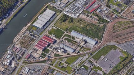 La zone industrielle de Grand-Quevilly, près de Rouen (Seine-Maritime), où&nbsp;l'usine Borealis a été mise à l'arrêt mardi 1er octobre 2019. (GOOGLE MAPS)