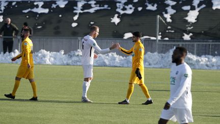 8e tour de Coupe de France entre l'AS Saint-Priest et le GFA Rumilly Vallières, le 14 février 2021. (GR?GORY YETCHMENIZA / MAXPPP)