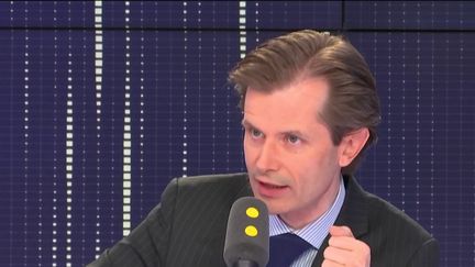 Guillaume Larrivé, secrétaire général délégué des Républicain, invité&nbsp;de franceinfo le 10 octobre 2018. (RADIO FRANCE / FRANCE INFO)