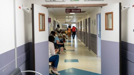 A corridor of the Saint Camille hospital, June 7, 2023 in Bry-sur-Marne (Seine-et-Marne). (ALINE MORCILLO / HANS LUCAS / AFP)