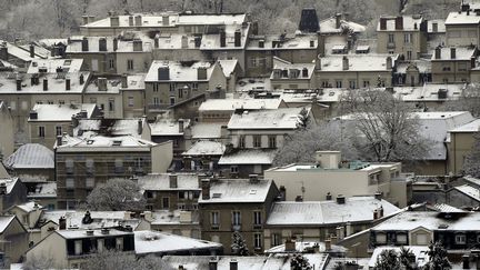 La neige est tombée abondamment, le 16 janvier 2017, sur Nancy (Meurthe-et-Moselle). (MAXPPP)