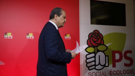 Le premier secrétaire du PS, Jean-Christophe Cambadélis, à Solférino, le 11&nbsp;juin&nbsp;2017. (GEOFFROY VAN DER HASSELT / AFP)