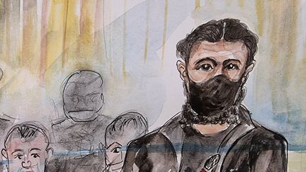 L'accusé Salah Abdeslam, le 15 septembre 2021 à Paris. (ELISABETH DE POURQUERY / FRANCEINFO)