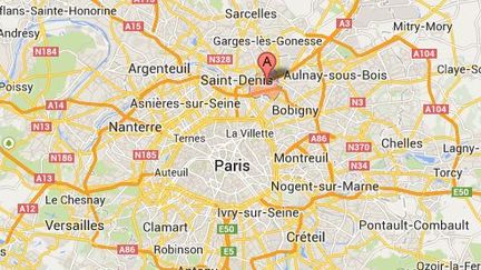 Capture d'&eacute;cran Google Maps de La Courneuve en Seine-Saint-Denis o&ugrave; un braquage s'est produit, le 30 octobre 2013. (  FRANCETV INFO )