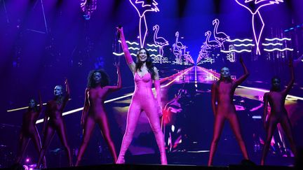 La chanteuse Dua Lipa a rempli l'Accor Arena à Paris en mai 2022. (JULIEN DE ROSA / AFP)