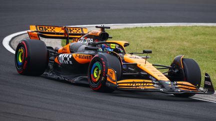 L'Australien Oscar Piastri (McLaren) durant les qualifications du Grand Prix de Hongrie, le 20 juillet 2024. (BEATA ZAWRZEL / AFP)