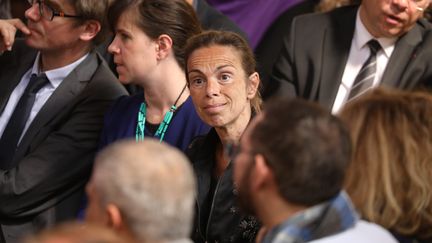 Agnès Saal, ancienne présidente de l'INA, lors d'une conférence de presse du gouvernement, le 22 mai 2018 à Paris. (LUDOVIC MARIN / AFP)