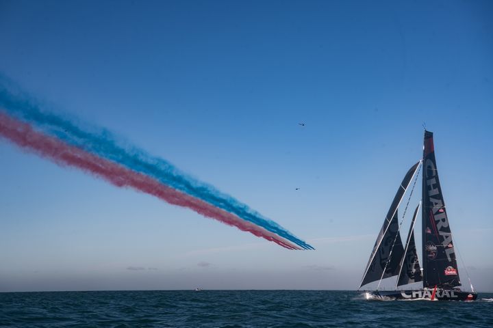 Le bateau Charal de Jérémie Beyou (LOIC VENANCE / AFP)