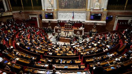 L'Assemblée nationale lors de la séance des questions au gouvernement, le 31 octobre 2017. (LIONEL BONAVENTURE / AFP)