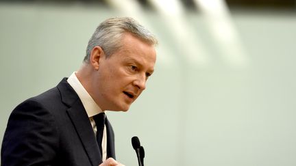 Le ministre de l'Economie, Bruno Le Maire, le 22 janvier 2018, devant l'Assemblée nationale. (ERIC PIERMONT / AFP)