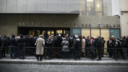 L'Institut des cultures d'islam lors de l'inauguration de son nouveau bâtiment, rue Stephenson à Paris, le 28 novembre 2013
 (Thomas Padilla / MAXPPP)