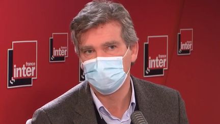 L'ancien ministre de l'Économie, Arnaud Montebourg, sur France Inter, le 5 novembre 2020. (FRANCEINTER /RADIOFRANCE)