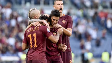 La joie des joueurs de l'AS Roma (GIUSEPPE MAFFIA / NURPHOTO)