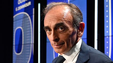 Le polémiste d'extrême droite Eric Zemmour le 23 septembre 2021 sur le plateau de BFMTV. (BERTRAND GUAY / AFP)