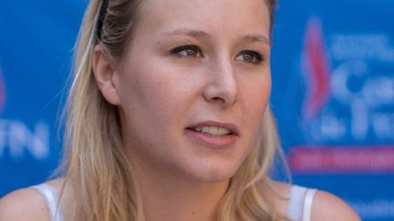 Marion Mar&eacute;chal-Le Pen participe au lancement de la campagne pour les r&eacute;gionales du candidat FN en Rh&ocirc;ne-Alpes Christophe Boudot, le 6 juin 2015 &agrave; Ars-sur-Formans (Ain). (MAXPPP)