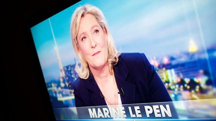 &nbsp; (Marine Le Pen était l'invité du journal de 20h de TF1 © maxPPP)