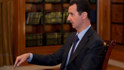 Bachar Al-Assad, le 21 octobre 2013, &agrave; la t&eacute;l&eacute;vision libanaise. ( REUTERS)