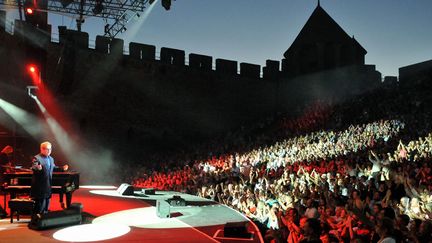 Elton John en concert à la Cité de Carcassonne (15 juillet 2014)
 (Photo Nathalie Amen / L&#039;Indépendant / PhotoPQQ / MAXPPP)