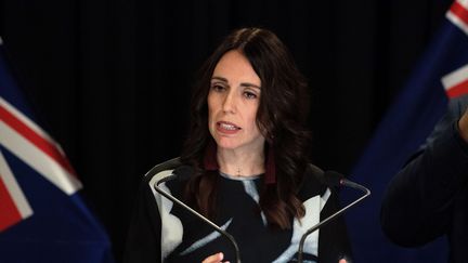 La Première ministre néo-zélandaise, Jacinda Ardern, à Wellington, le 15 avril 2019. (MARTY MELVILLE / AFP)