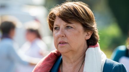 La maire de Lille, Martine Aubry, le 13 septembre 2014, &agrave; Lomme (Nord). (PHILILPPE HUGUEN / AFP)