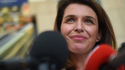 Christelle Morançais, à Nantes, le 27 juin 2021, après sa réelection comme présidente du conseil régional des Pays de la Loire. (JEAN-FRANCOIS MONIER / AFP)