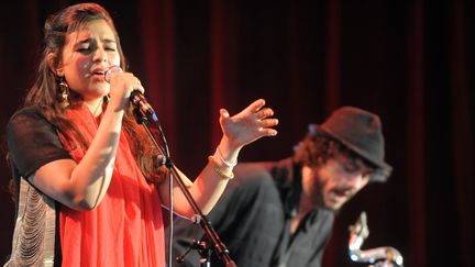 Le groupe Nirmaan aux Vieilles Charrues le 19 juillet 2014
 (FRED TANNEAU / AFP)