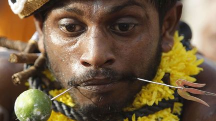 Chaque ann&eacute;e, la communaut&eacute; tamoule hindouiste, principalement en Malaisie et &agrave; Singapour, c&eacute;l&egrave;bre Thaipusam. (LAI SENG SIN / AP / SIPA)