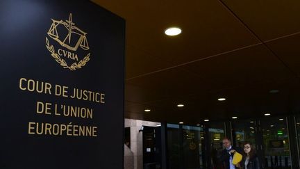 L'entrée de la Cour de justice de l'Union européenne (CJUE), le 5 octobre 2015. Le siège de la juridiction européenne se trouve au Luxembourg.  (AFP PHOTO / JOHN THYS)