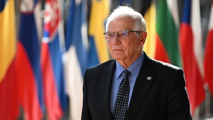 Le chef de la diplomatie européenne, Josep Borrell, à Bruxelles (Belgique), le 31 mai 2022. (EMMANUEL DUNAND / AFP)