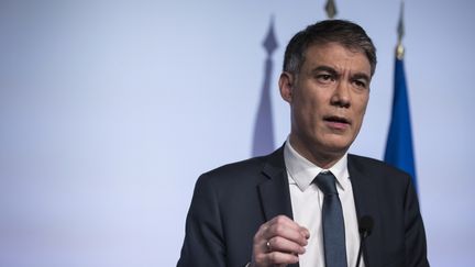 Olivier Faure, premier secrétaire du PS, à Ivry-sur-Seine dans le département du Val-de-Marne, le 21 janvier 2020. (THOMAS SAMSON / AFP)