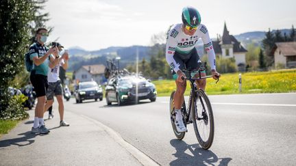 Peter Sagan sur le Tour de Romandie. (FABRICE COFFRINI / AFP)