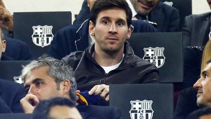 Lionel Messi dans les travées du Camp Nou. (JOAN VALLS / NURPHOTO)