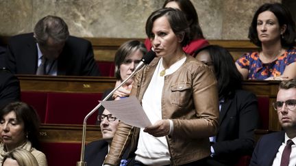 La députée Laurence Vanceunebrock lors d'une séance de questions au gouvernement (31 octobre 2017). (VINCENT ISORE / MAXPPP)