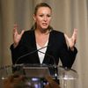 Marion Maréchal, head of the Reconquest list in the European elections, presents her party's program during a press conference in Paris, May 13, 2024. (QUENTIN DE GROEVE / HANS LUCAS / AFP)