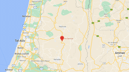 Un Palestinien a été tué par un colon israélien dans le village de Sawiya, situé au sud de la ville de Naplouse, le 28 octobre 2023, en Cisjordanie. (GOOGLE MAPS / FRANCEINFO)