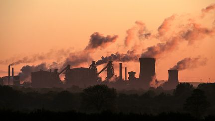 L'usine British Steel de Scunthorpe, dans le nord-est de l'Angleterre, le 22 mai 2019 (illustration). (LINDSEY PARNABY / AFP)