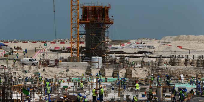 Le chantier du Louvre Abu Dhabi en mai 2013
 (Marwan Naamani)