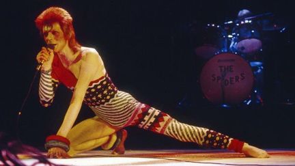 David Bowie le 15 juin 1973 en concert à l&#039;Hammersmith Odeon de Londres.
 (Ilpo Musto / Rex Featur/REX/SIPA)