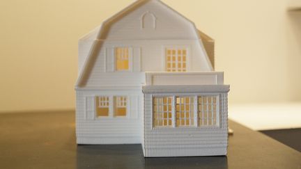 Maquette d'une maison réalisée à partir d'une imprimante 3D. (JAMES LEYNSE / CORBIS NEWS)