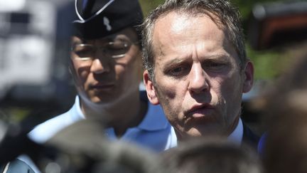 Étienne Manteaux, procureur de la République de Besançon, lors d'une conférence de presse en juin 2019. (SEBASTIEN BOZON / AFP)