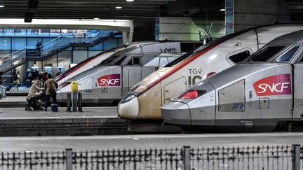 Ce bénéfice record de la SNCF s'explique notamment par la reprise du trafic ferroviaire et de la fréquentation des TGV. Photo d'illustration. (STEPHANE DE SAKUTIN / AFP)