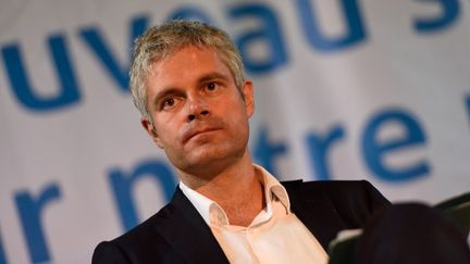 Laurent Wauquiez, à Suze-la-Rousse (Drôme), le 5 octobre 2015. (CHRISTOPHE ESTASSY / AFP)