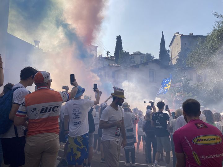 Throughout the day, the Ultras Pinot set the Tour of Lombardy on fire in Bergamo.  (Franceinfo: sport)