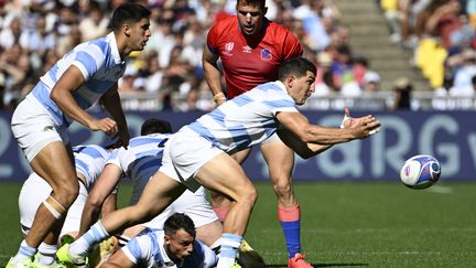 Chile challenges Argentina on September 30, 2023 in Nantes, during the World Cup.  (DAMIEN MEYER / AFP)