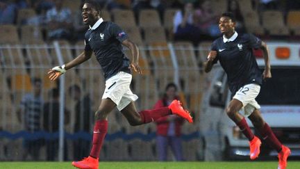 &nbsp; (L'attaquant Odsonne Edouard a inscrit un triplé pour sceller la victoire des Bleuets © EPA/MAXPPP)