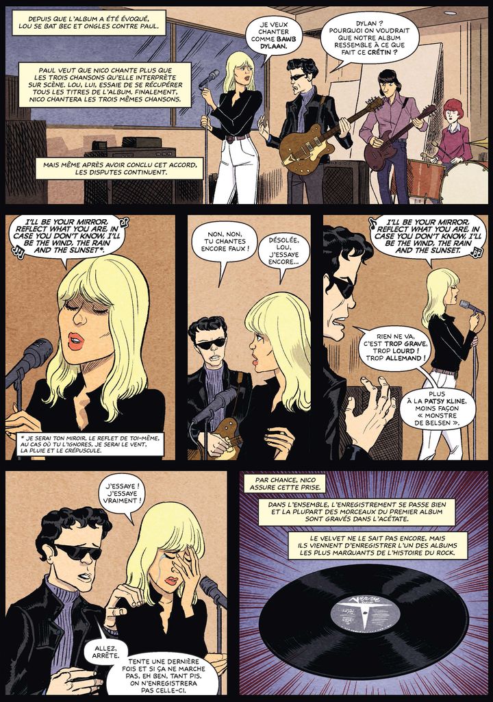 Une planche de la BD "The Velvet Underground" de Koren Shadmi (scénario et dessin) parue en février 2024. (KOREN SHADMI / LA BOITE A BULLES)